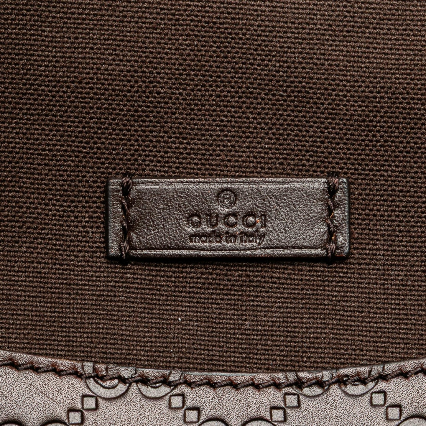 Gucci Guccissima Trimmed Canvas Shoulder Bag