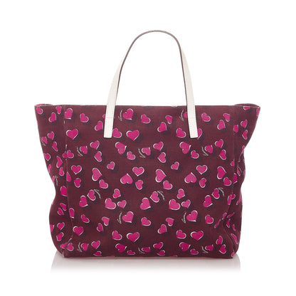 Gucci Heartbeat Canvas Tote Bag (SHG-29133)