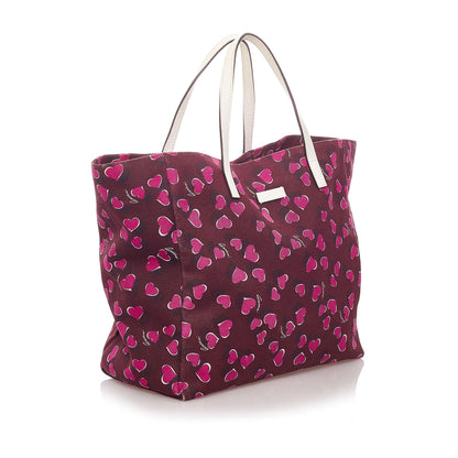 Gucci Heartbeat Canvas Tote Bag (SHG-29133)