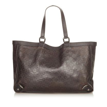 Gucci Horsebit Abbey D-Ring Leather Tote Bag (SHG-31931)