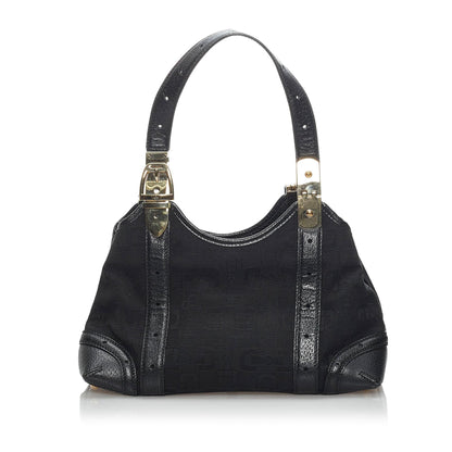Gucci Horsebit Canvas Shoulder Bag (SHG-34217)