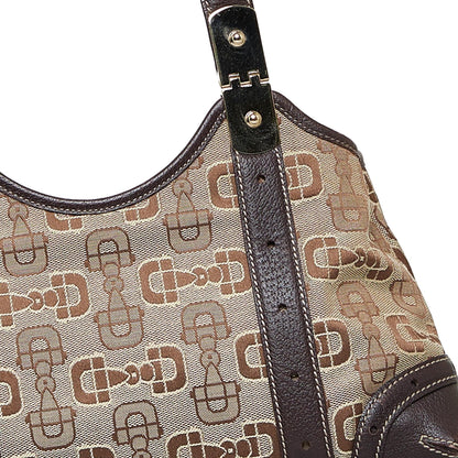 Gucci Horsebit Canvas Shoulder Bag (SHG-NMG11x)