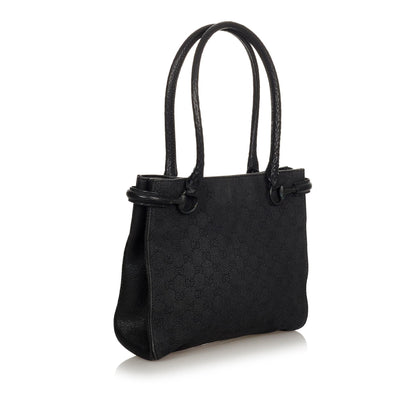 Gucci Horsebit Canvas Shoulder Bag (SHG-7Ier59)