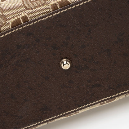 Gucci Horsebit Canvas Shoulder Bag (SHF-t8v4XG)