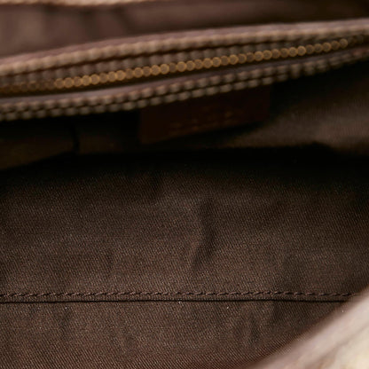 Gucci Horsebit Canvas Web Treasure Shoulder Bag (SHG-27841)