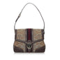 Gucci Horsebit Canvas Web Treasure Shoulder Bag (SHG-29348)