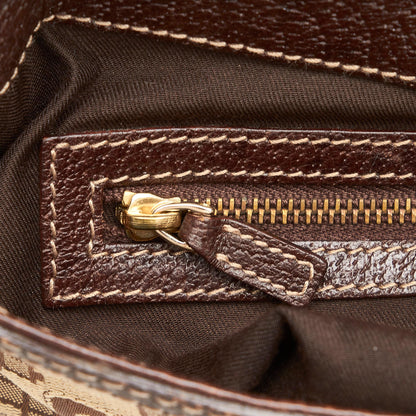 Gucci Horsebit Canvas Web Treasure Shoulder Bag (SHG-DaSmAf)