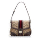 Gucci Horsebit Canvas Web Treasure Shoulder Bag (SHG-DaSmAf)