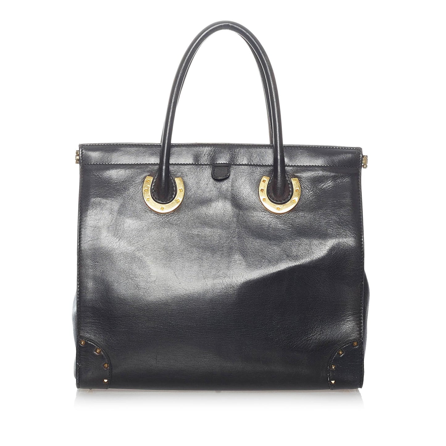 Gucci Horseshoe Leather Tote Bag (SHG-31243)