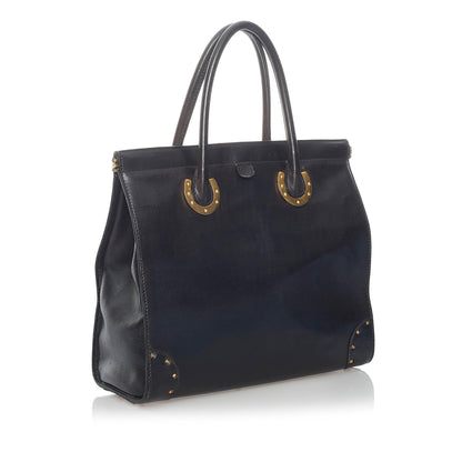 Gucci Horseshoe Leather Tote Bag (SHG-31243)