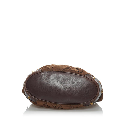 Gucci Jockey Suede Shoulder Bag (SHG-34231)