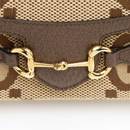 Gucci Jumbo GG Canvas Horsebit 1955 Mini Shoulder Bag