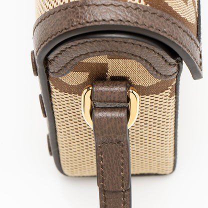 Gucci Jumbo GG Canvas Horsebit 1955 Mini Shoulder Bag