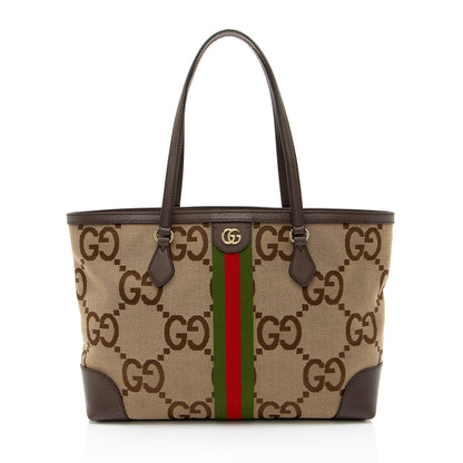 Gucci Jumbo GG Canvas Ophidia Medium Tote (SHF-nLNam4)