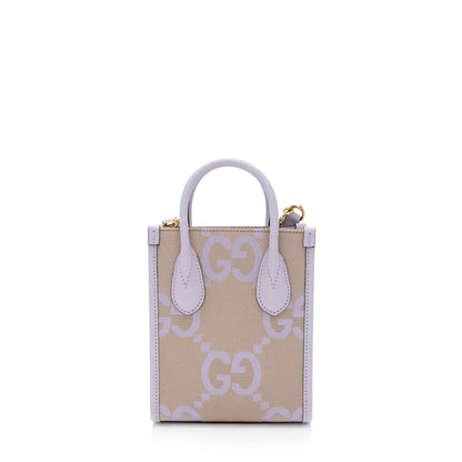 Gucci Jumbo GG Canvas Vertical Mini Tote