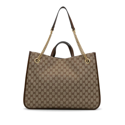 Gucci Large GG Canvas 1955 Horsebit Chain Tote (SHG-y7zkCB)