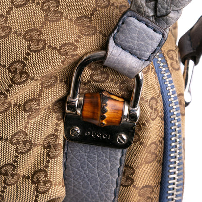 Gucci Large GG Canvas Bamboo Bar Tote