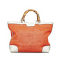 Gucci Large Raffia Bamboo Shopper Tote (SHG-BjufB6)