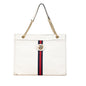 Gucci Large Web Leather Rajah Tote