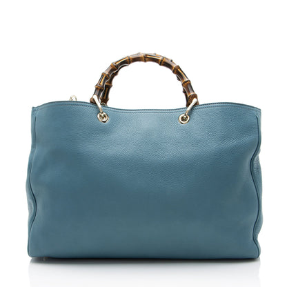 Gucci Leather Bamboo Large Shopper Tote