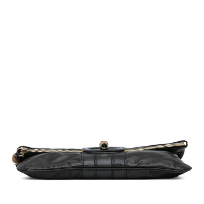 Gucci Leather Bamboo Lucy Fold Over Clutch (SHG-ithHFj)