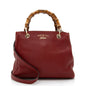 Gucci Metallic Leather Bamboo Mini Shopper Tote (SHF-Vl4q6H)