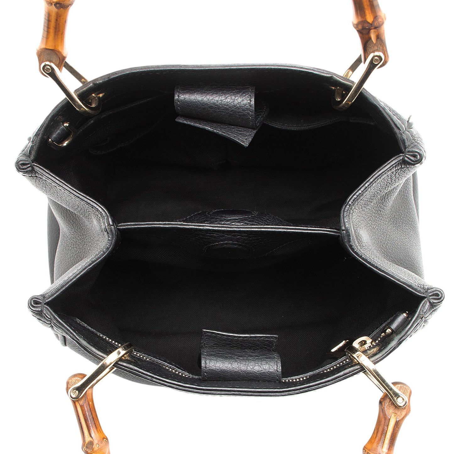 Gucci Leather Bamboo Small Shopper Tote (SHF-M26bz2)