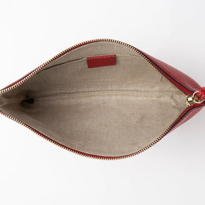 Gucci Leather Bamboo Tassel Zip Clutch (SHF-12686)
