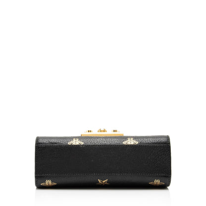 Gucci Leather Bee & Star Padlock Mini Shoulder Bag (SHF-23887)