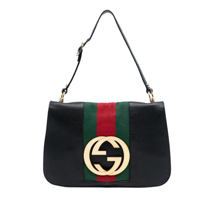 Gucci Leather Blondie Web Shoulder Bag