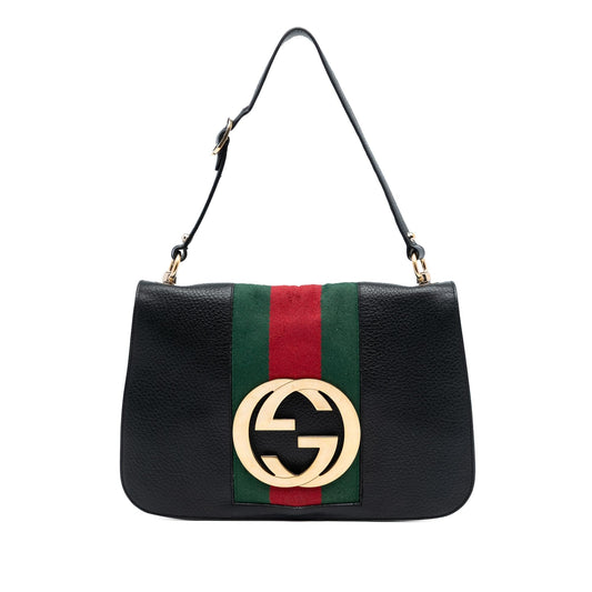 Gucci Leather Blondie Web Shoulder Bag