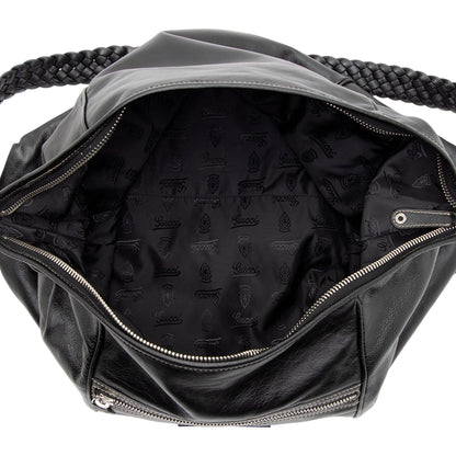 Gucci Leather Braided Large Shoulder Bag