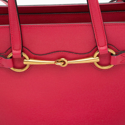 Gucci Leather Bright Bit Medium Tote (SHF-KAPGcj)
