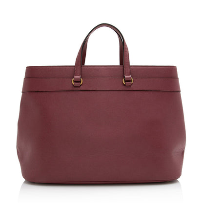 Gucci Leather Bright Bit Large Tote (SHF-21918)