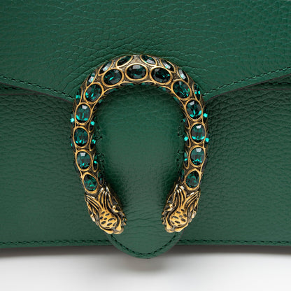 Gucci Leather Crystal Dionysus Medium Shoulder Bag