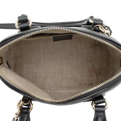 Gucci Leather GG Charm Dome Small Shoulder Bag (SHF-RTrfn9)