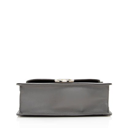 Gucci Leather GG Ring Medium Shoulder Bag - FINAL SALE (SHF-19440)