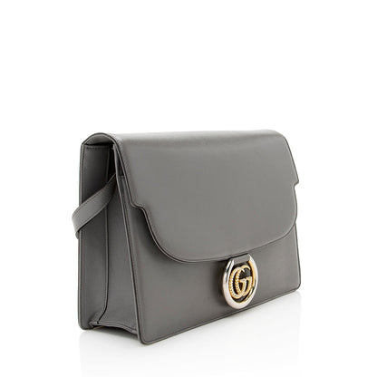 Gucci Leather GG Ring Medium Shoulder Bag - FINAL SALE (SHF-19440)