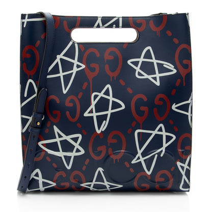 Gucci Leather Ghost Medium Tote