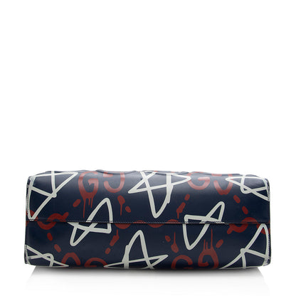 Gucci Leather Ghost Medium Tote (SHF-21316)