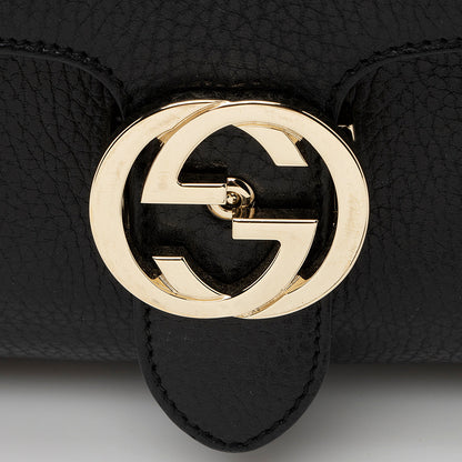 Gucci Leather Interlocking G Top Handle Shoulder Bag (SHF-22017)