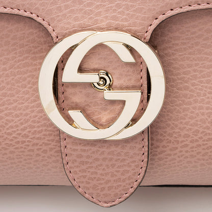 Gucci Leather Interlocking G Top Handle Small Shoulder Bag (SHF-21776)