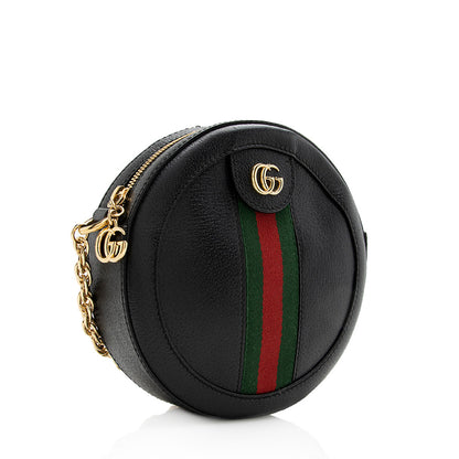 Gucci Leather Ophidia Round Mini Shoulder Bag (SHF-21339)