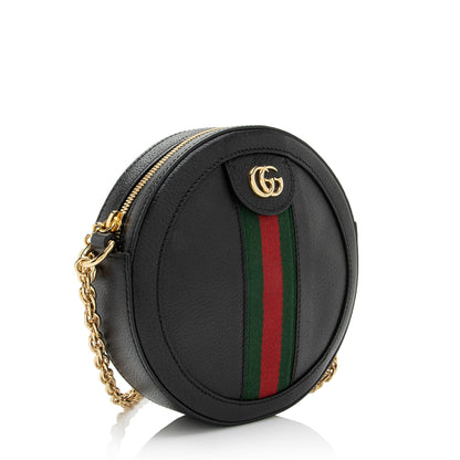 Gucci Leather Ophidia Round Mini Shoulder Bag (SHF-lSFNlA)