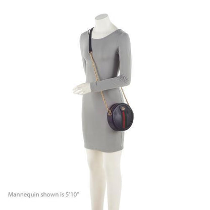 Gucci Leather Ophidia Round Mini Shoulder Bag (SHF-z9TS8F)