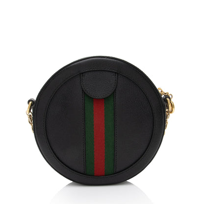 Gucci Leather Ophidia Round Mini Shoulder Bag (SHF-xLECaW)