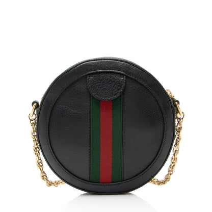 Gucci Leather Ophidia Round Mini Shoulder Bag