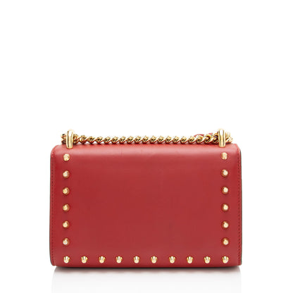 Gucci Leather Pearl Stud Padlock Small Shoulder Bag