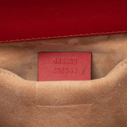 Gucci Leather Pearl Stud Padlock Small Shoulder Bag