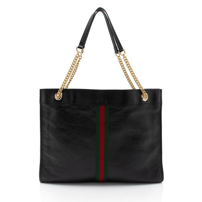 Gucci Leather Rajah Large Tote (SHF-Vvlw5M)